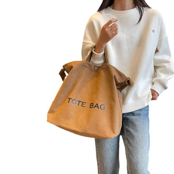 Women's Canvas Tote Shoulder Bag Chic Women’s Shopper Tote + Crossbody(4Colors)