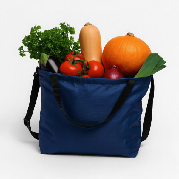 Polyester Multipurpose Foldable Shopping Bag + Crossbody Tote - Image 7