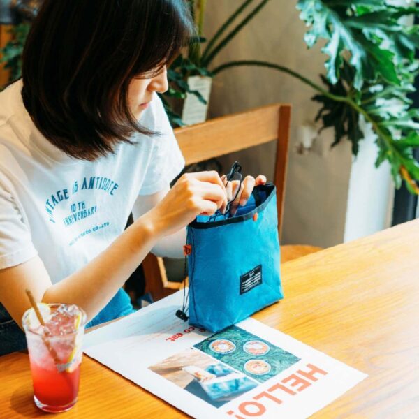 Simple Blue Small Unisex Water Resistant Travel Bag + Crossbody - Image 11