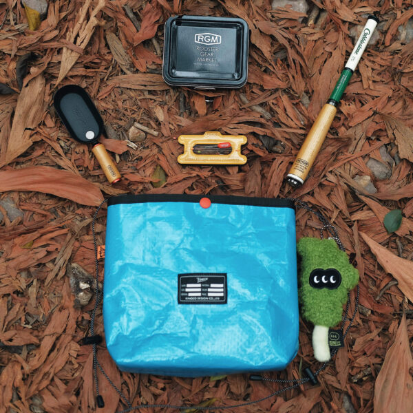 Simple Blue Small Unisex Water Resistant Travel Bag + Crossbody - Image 9