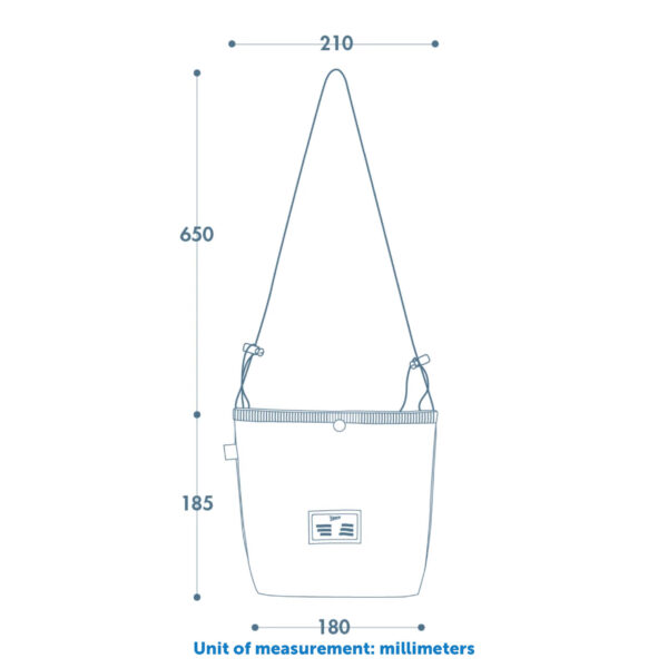 Simple Blue Small Unisex Water Resistant Travel Bag + Crossbody - Image 5